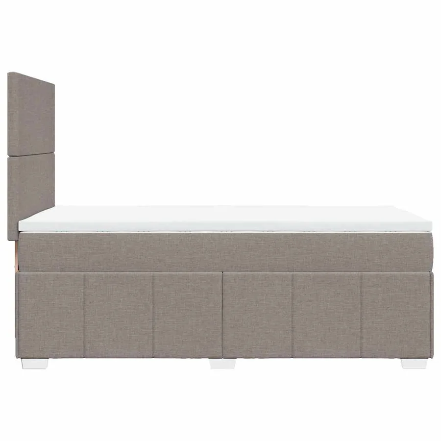 Sommier à lattes de lit avec matelas Taupe 80x200 cm Tissu - 7
