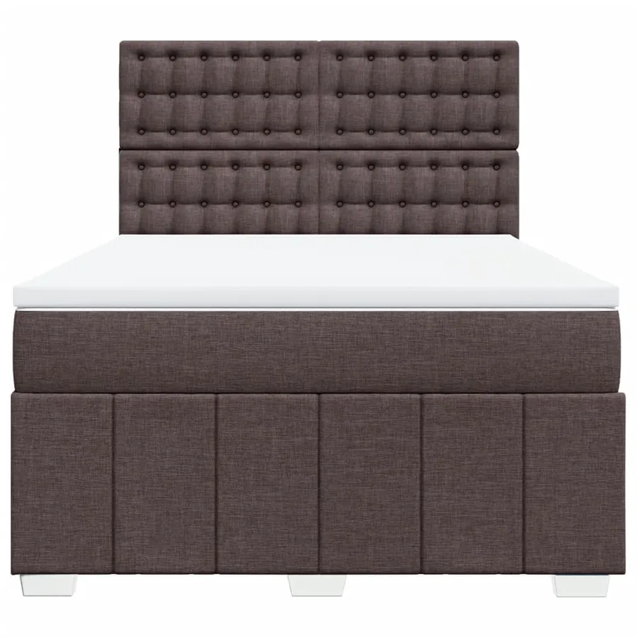Sommier à lattes de lit avec matelas Marron foncé 160x200 cm - 4