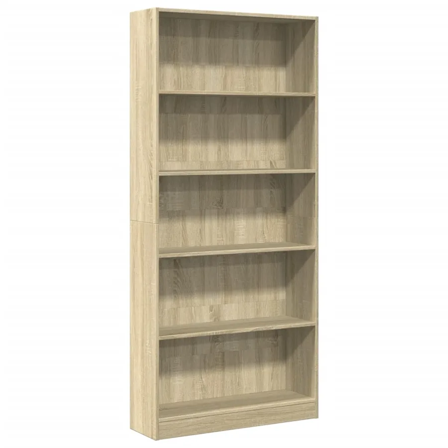 Bibliothèque Chêne Sonoma 80x24x176 cm Bois d'ingénierie - 2