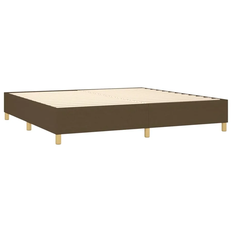 Sommier à lattes de lit avec matelas Marron foncé 200x200 cm - 4