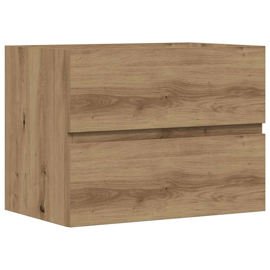 Armoire de salle de bain chêne artisanal bois d'ingénierie - 2