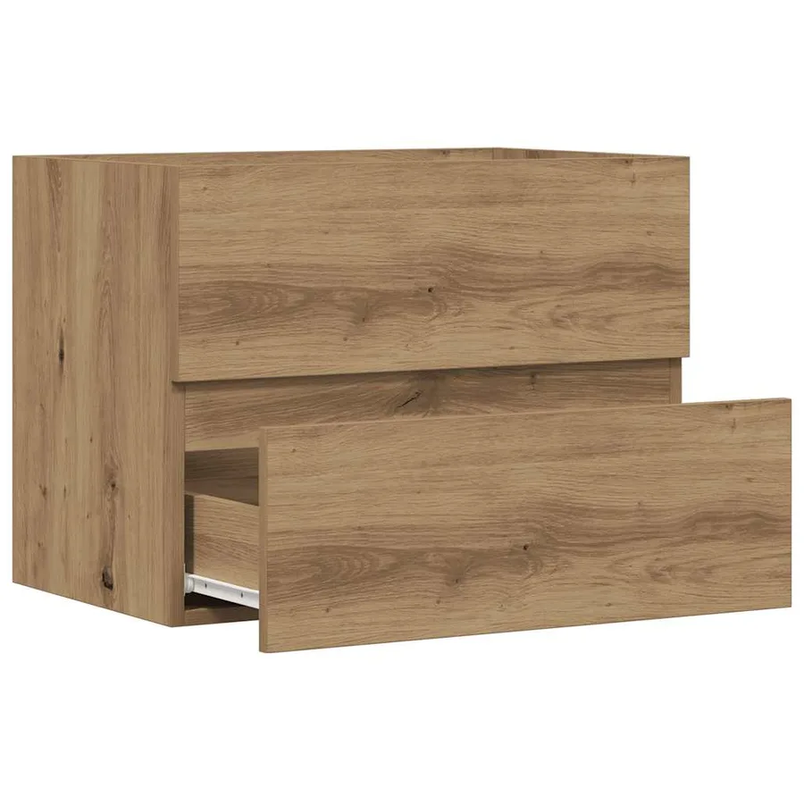 Armoire de salle de bain chêne artisanal bois d'ingénierie - 7