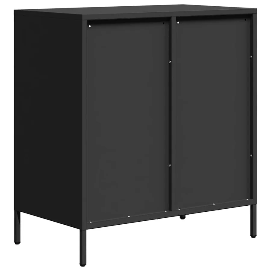 Buffet noir 68x39x73,5 cm acier laminé à froid - 7