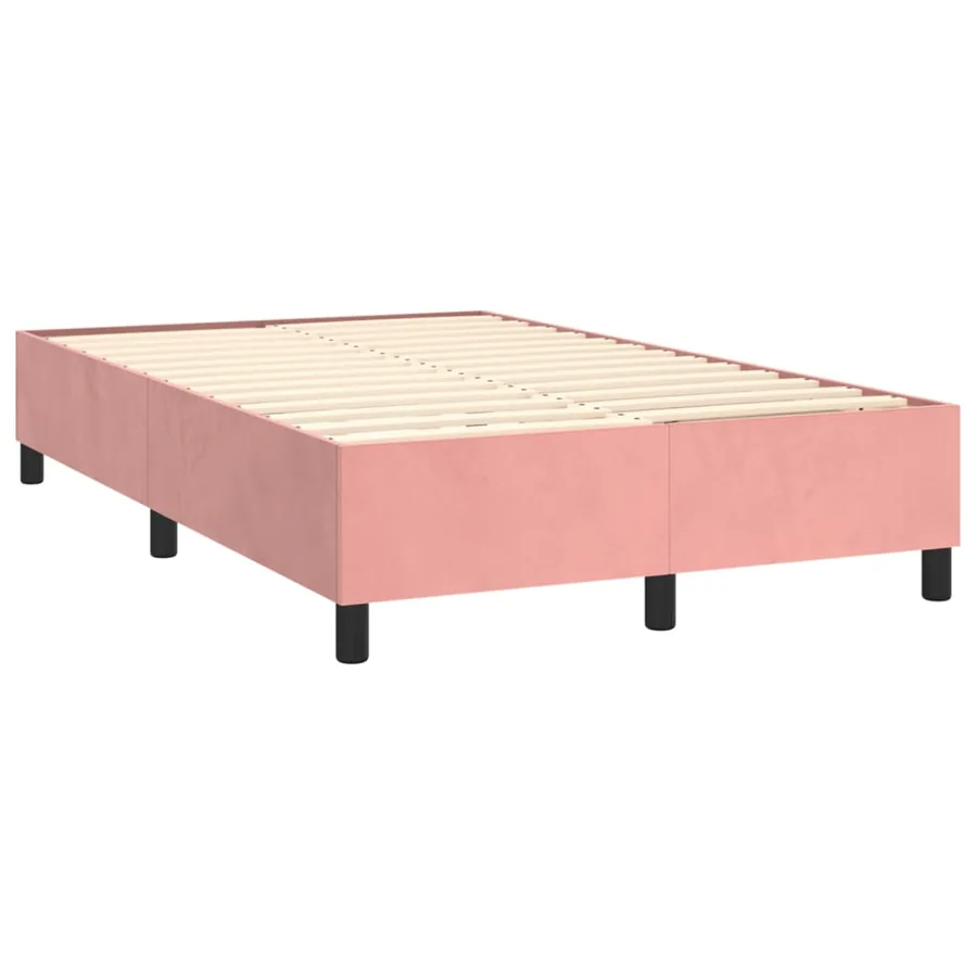 Sommier à lattes de lit avec matelas Rose 120x200 cm Velours - 4