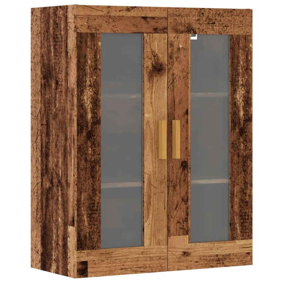 Armoire murale suspendue vieux bois 69,5x34x90 cm - 2