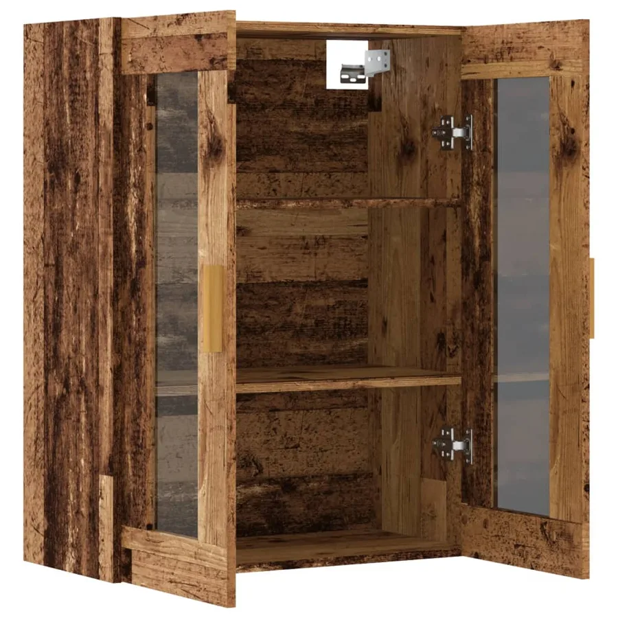 Armoire murale suspendue vieux bois 69,5x34x90 cm - 5
