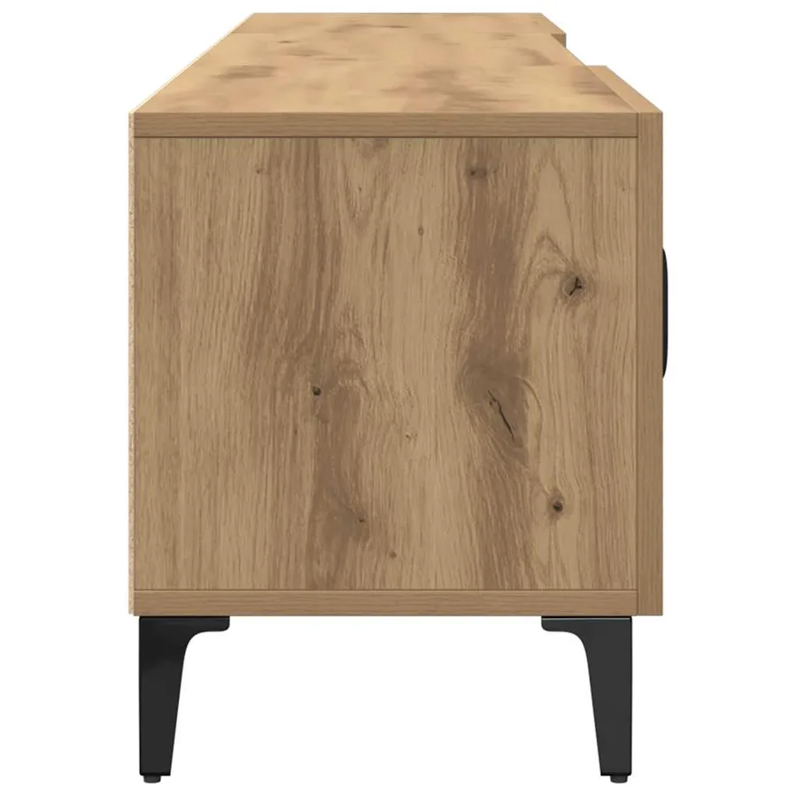 Meuble TV chêne artisanal 180x31,5x40 cm bois d'ingénierie - 6