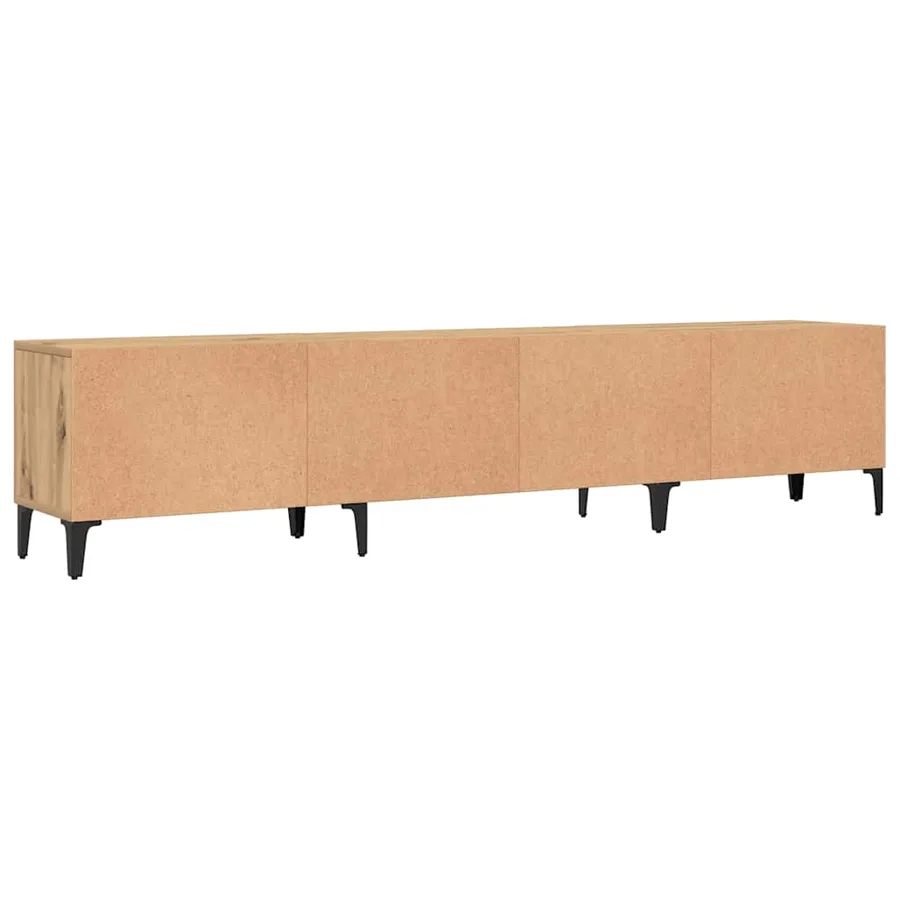 Meuble TV chêne artisanal 180x31,5x40 cm bois d'ingénierie - 7