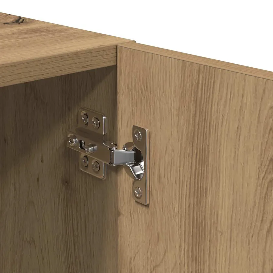 Meuble TV chêne artisanal 180x31,5x40 cm bois d'ingénierie - 8