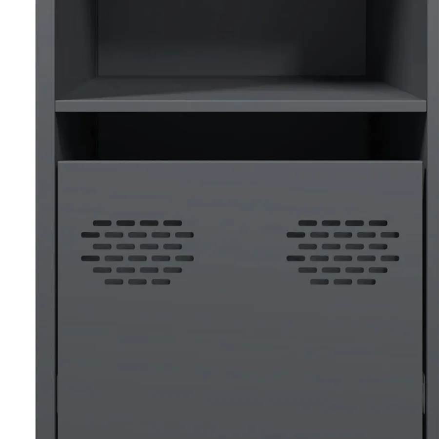 Buffet anthracite 135x39x73,5 cm acier laminé à froid - 10