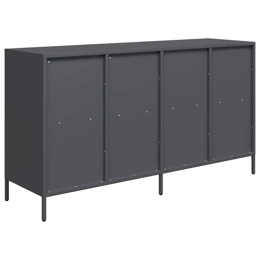 Buffet anthracite 135x39x73,5 cm acier laminé à froid - 7