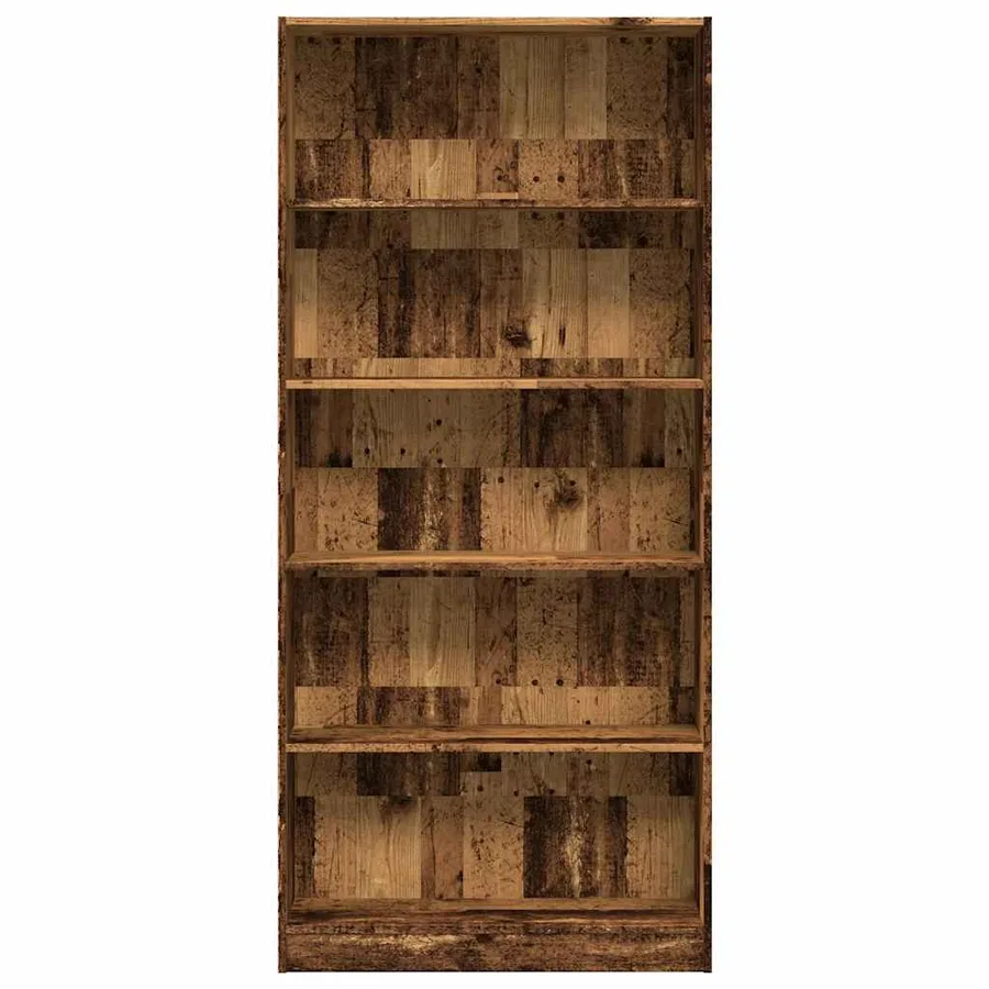 Bibliothèque vieux bois 80x24x176 cm bois d'ingénierie - 4