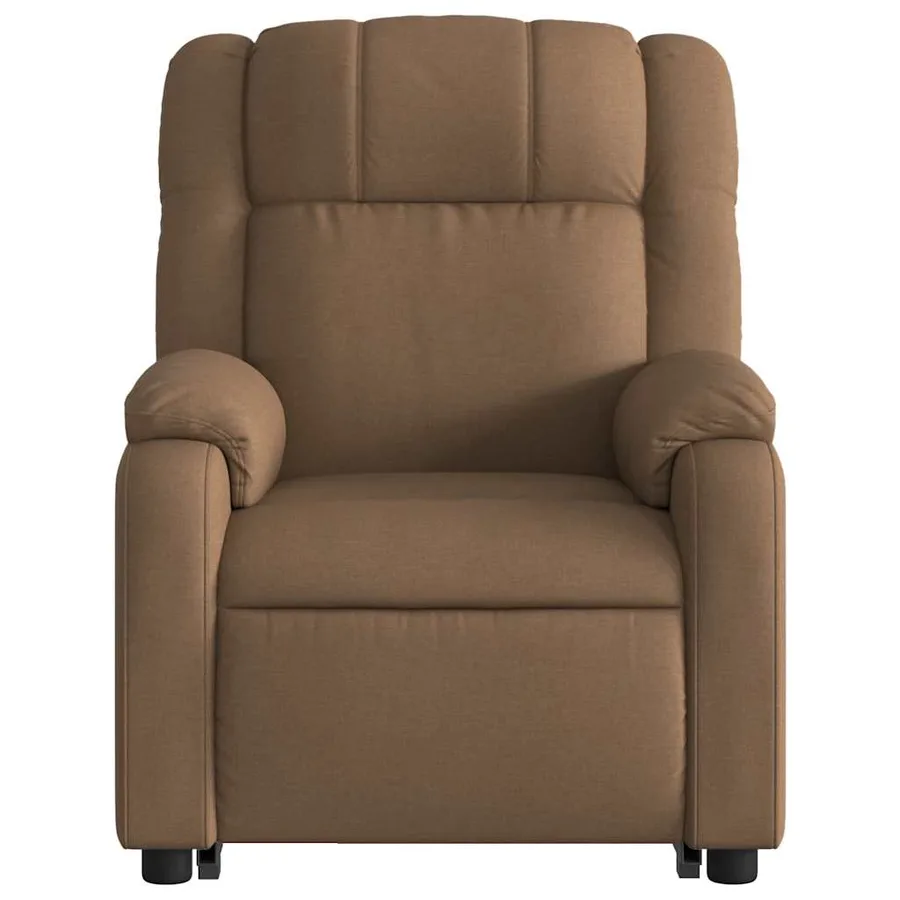 Fauteuil inclinable électrique marron tissu - 8