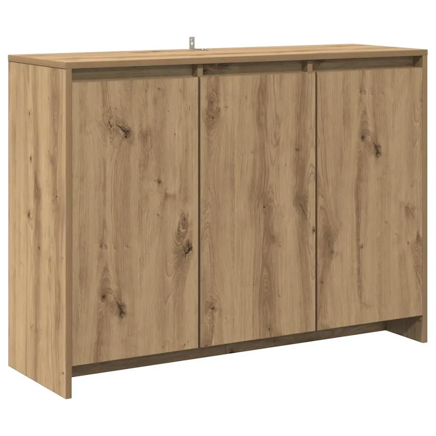Buffet chêne artisanal 102x33x75 cm bois d'ingénierie - 2