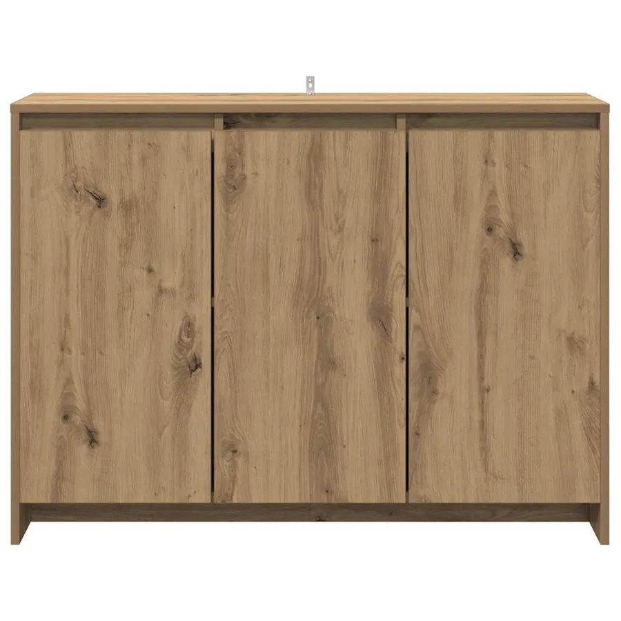 Buffet chêne artisanal 102x33x75 cm bois d'ingénierie - 4