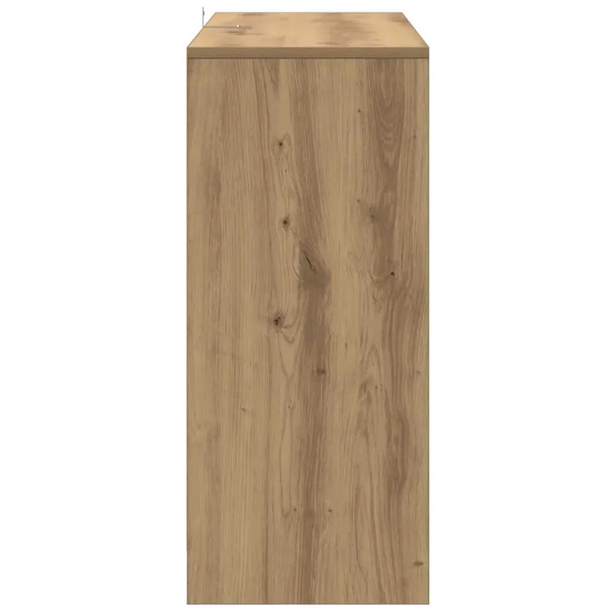Buffet chêne artisanal 102x33x75 cm bois d'ingénierie - 6