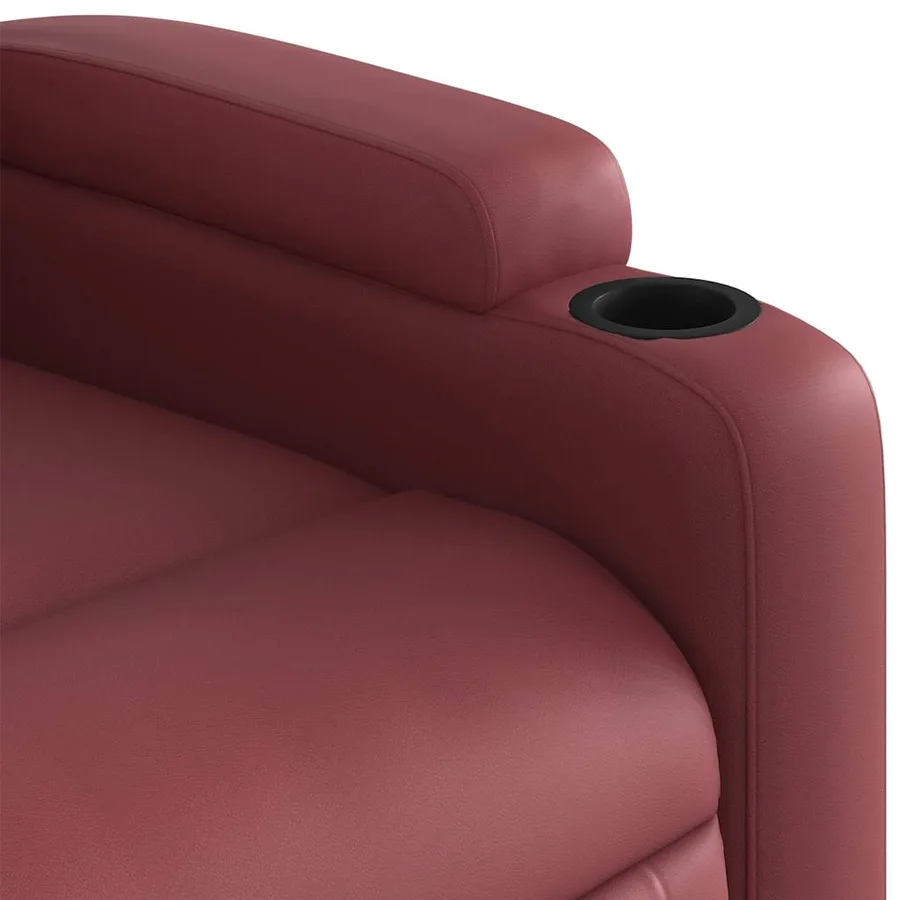 Fauteuil de massage inclinable Rouge bordeaux Similicuir - 9
