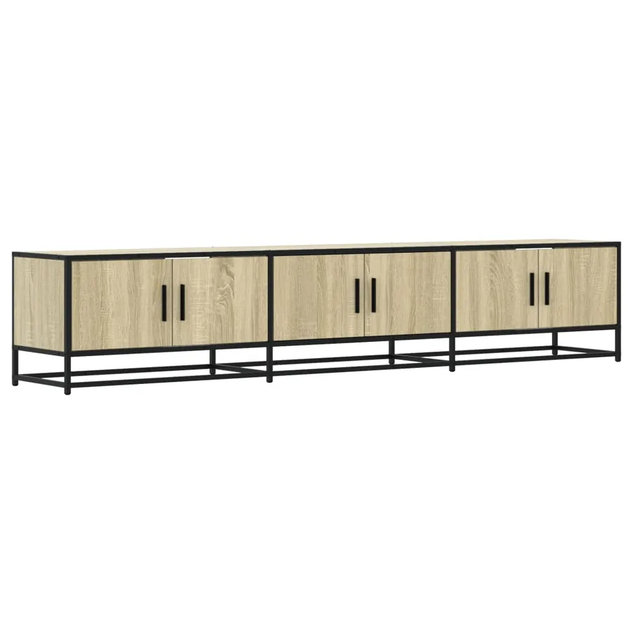 Meuble TV chêne sonoma 210x35x41 cm bois d'ingénierie - 2