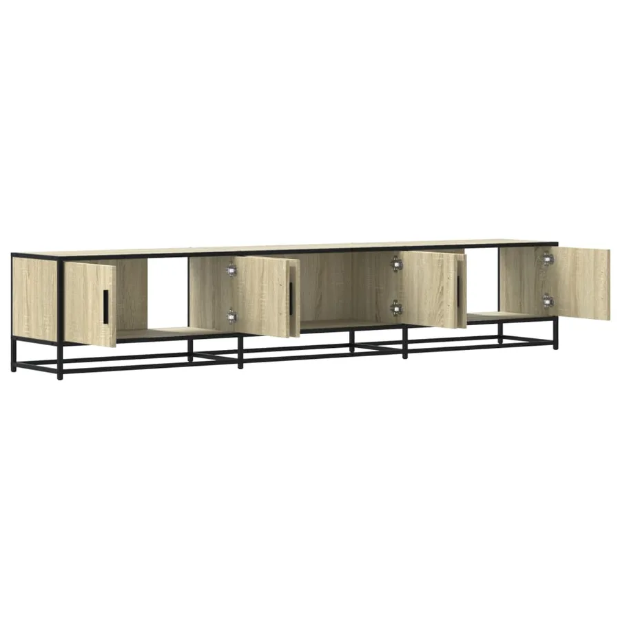 Meuble TV chêne sonoma 210x35x41 cm bois d'ingénierie - 7