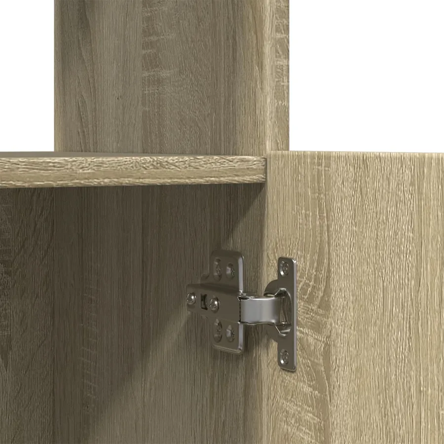 Buffet haut chêne sonoma 63x33x100 cm bois d'ingénierie - 10