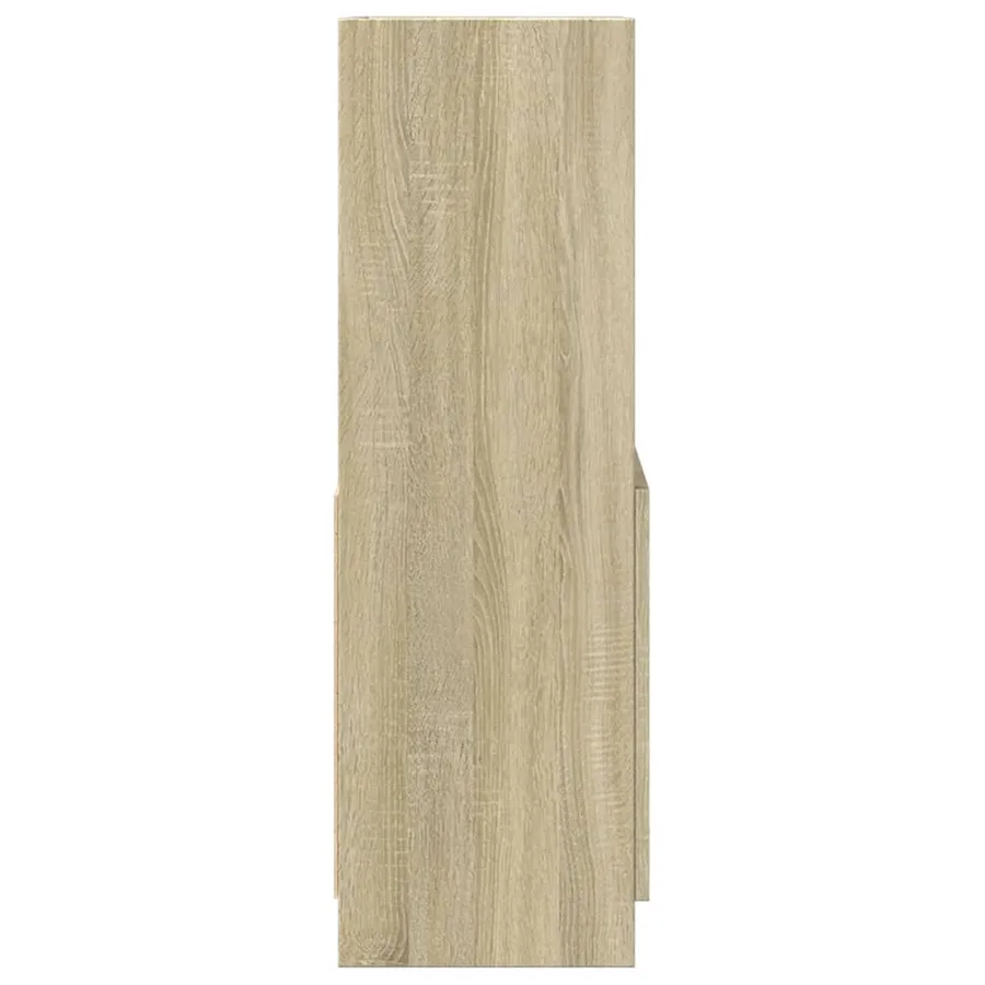 Buffet haut chêne sonoma 63x33x100 cm bois d'ingénierie - 6