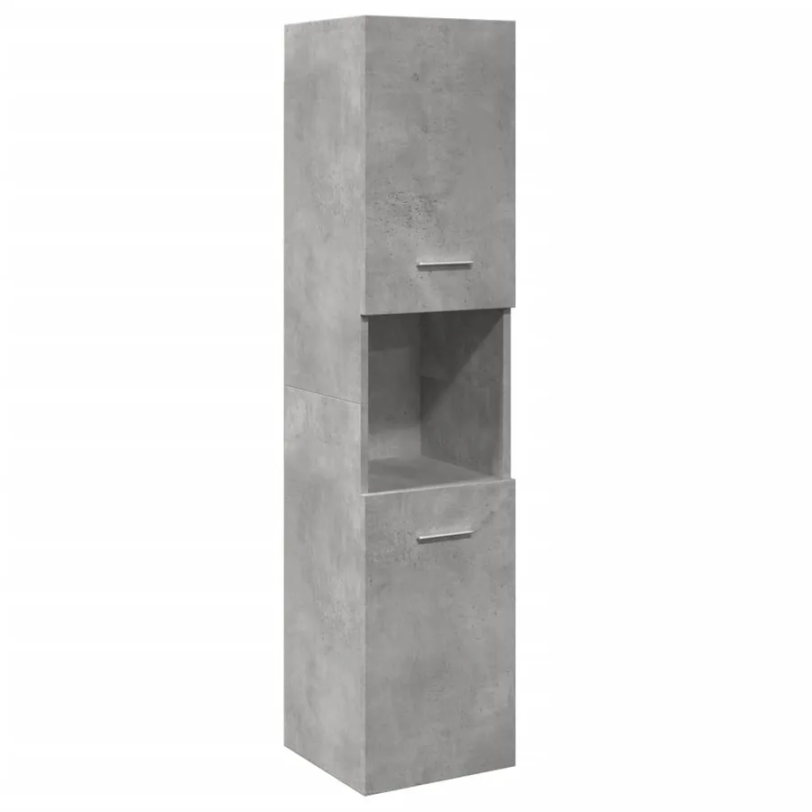 Ensemble de meubles de salle de bain 3 pcs gris béton - 6