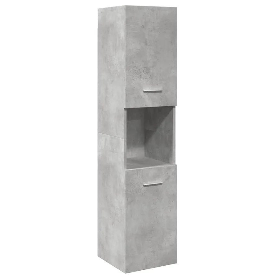 Ensemble de meubles de salle de bain 4 pcs gris béton - 6