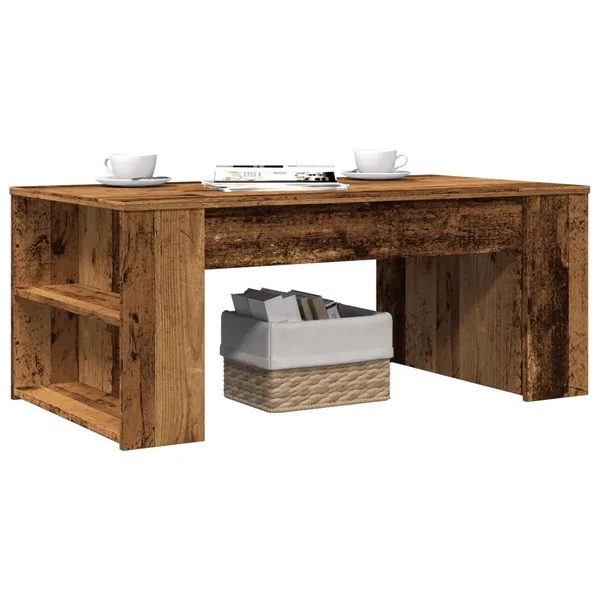 Table basse vieux bois 102x55x42 cm bois d'ingénierie