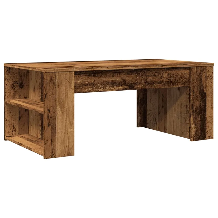 Table basse vieux bois 102x55x42 cm bois d'ingénierie - 2