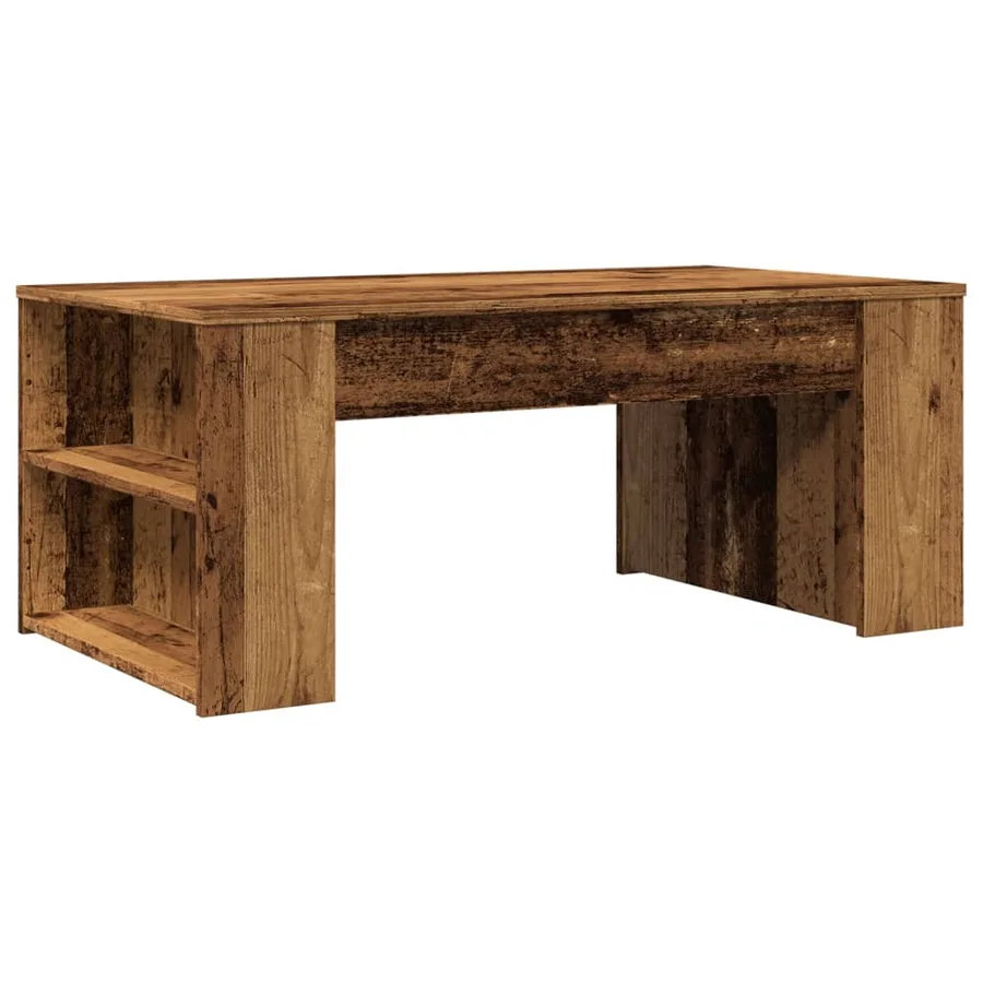 Table basse vieux bois 102x55x42 cm bois d'ingénierie - 6
