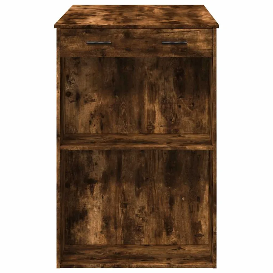 Table de bar chêne fumé 102x70x103,5 cm bois d'ingénierie - 6