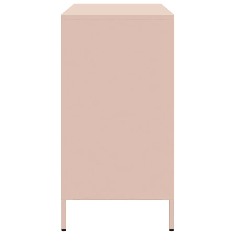 Buffet rose 101,5x39x73,5 cm acier laminé à froid - 6