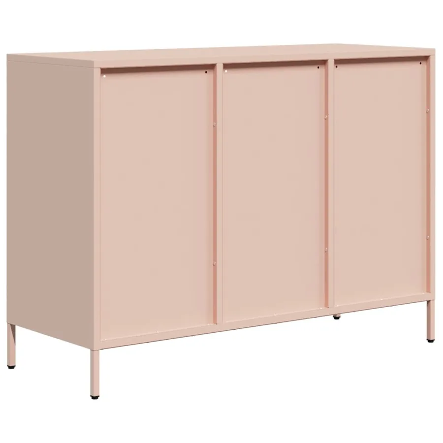 Buffet rose 101,5x39x73,5 cm acier laminé à froid - 7