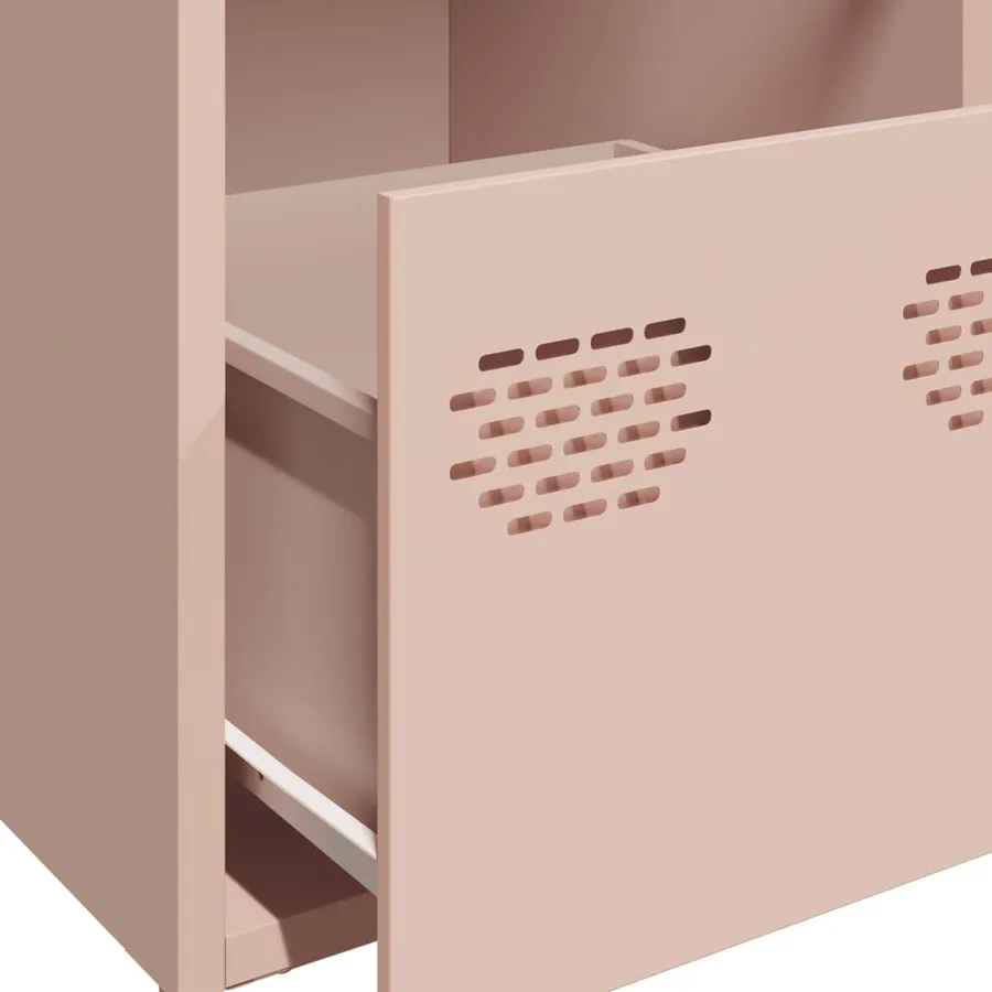 Buffet rose 101,5x39x73,5 cm acier laminé à froid - 9