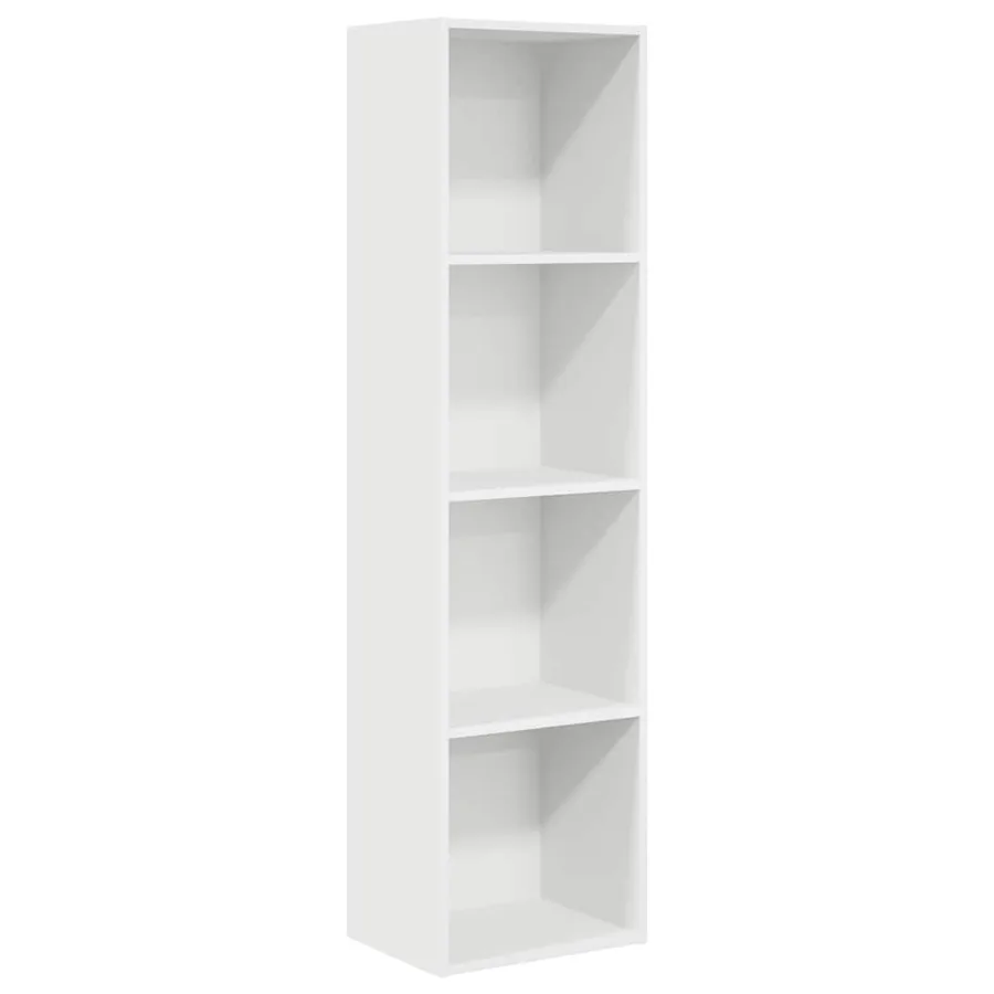 Bibliothèque blanc 40x30x152 cm bois d'ingénierie - 2