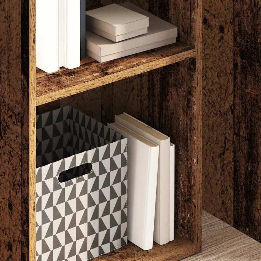 Bibliothèque vieux bois 40x30x152 cm bois d'ingénierie - 3