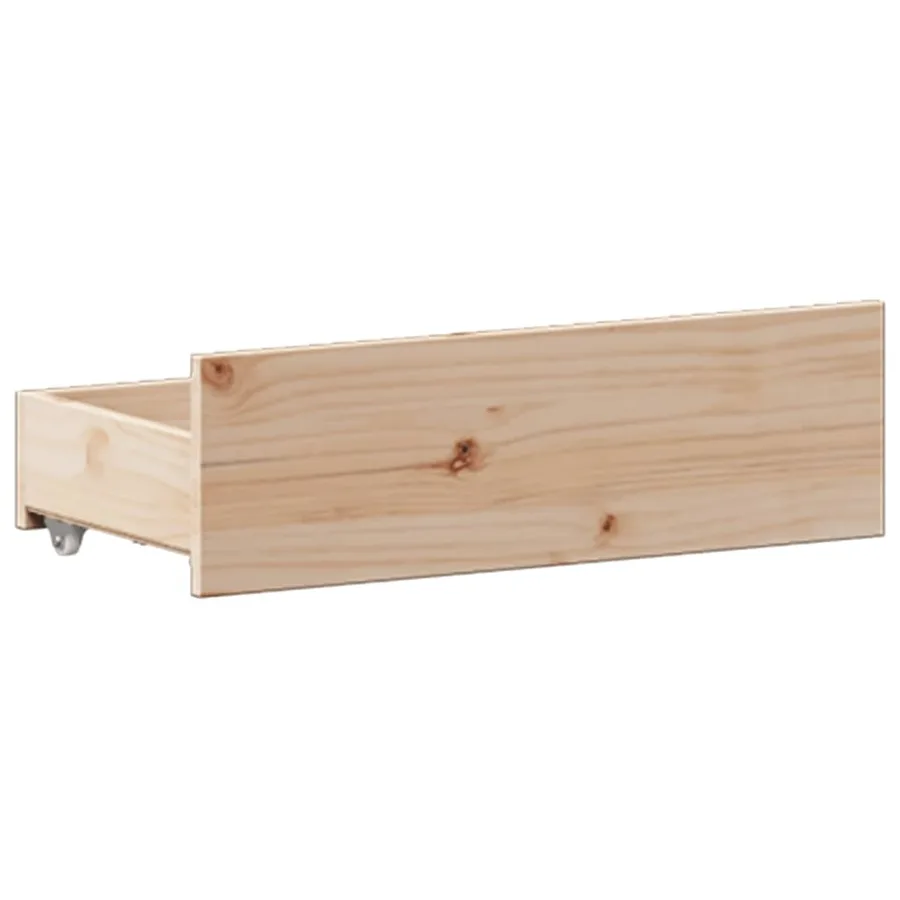 Lit bibliothèque sans matelas 135x190 cm bois de pin massif - 11