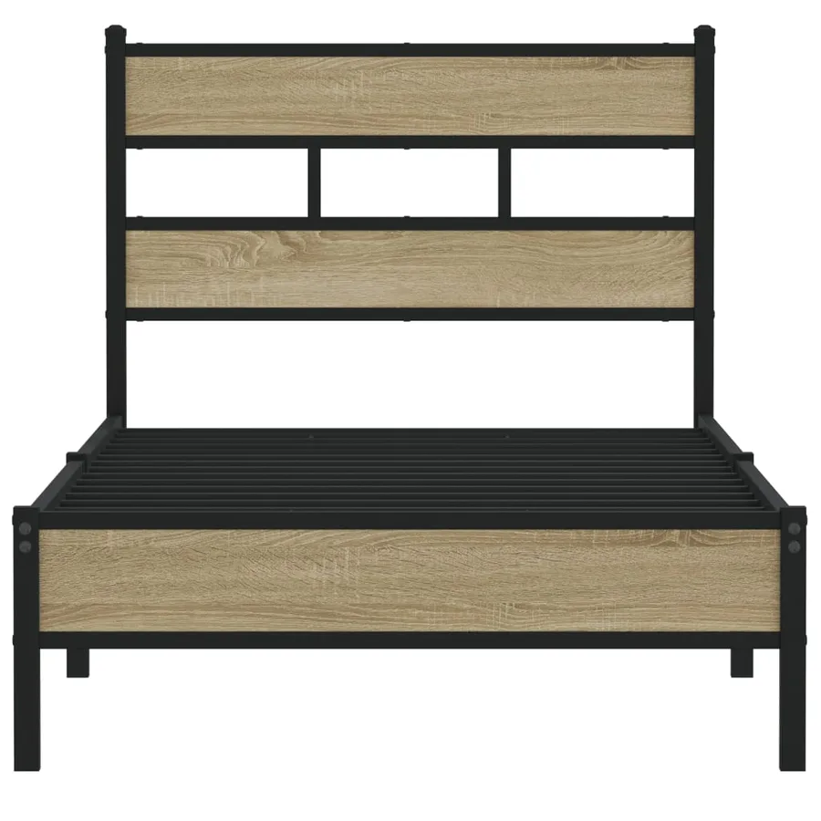 Cadre de lit sans matelas chêne sonoma 90x190 cm - 4