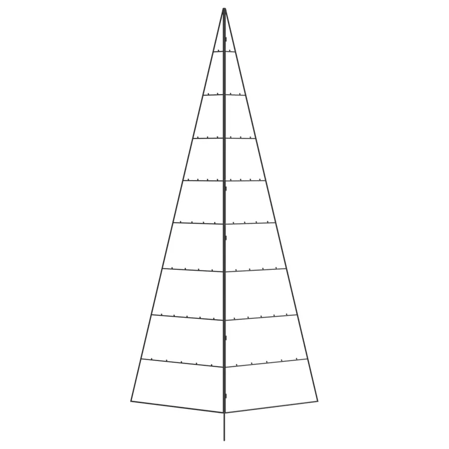 Arbre de Noël en métal pour décoration noir 210 cm - 2