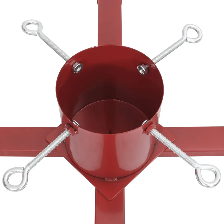 Support de sapin de Noël rouge 61x61x15,5 cm - 7