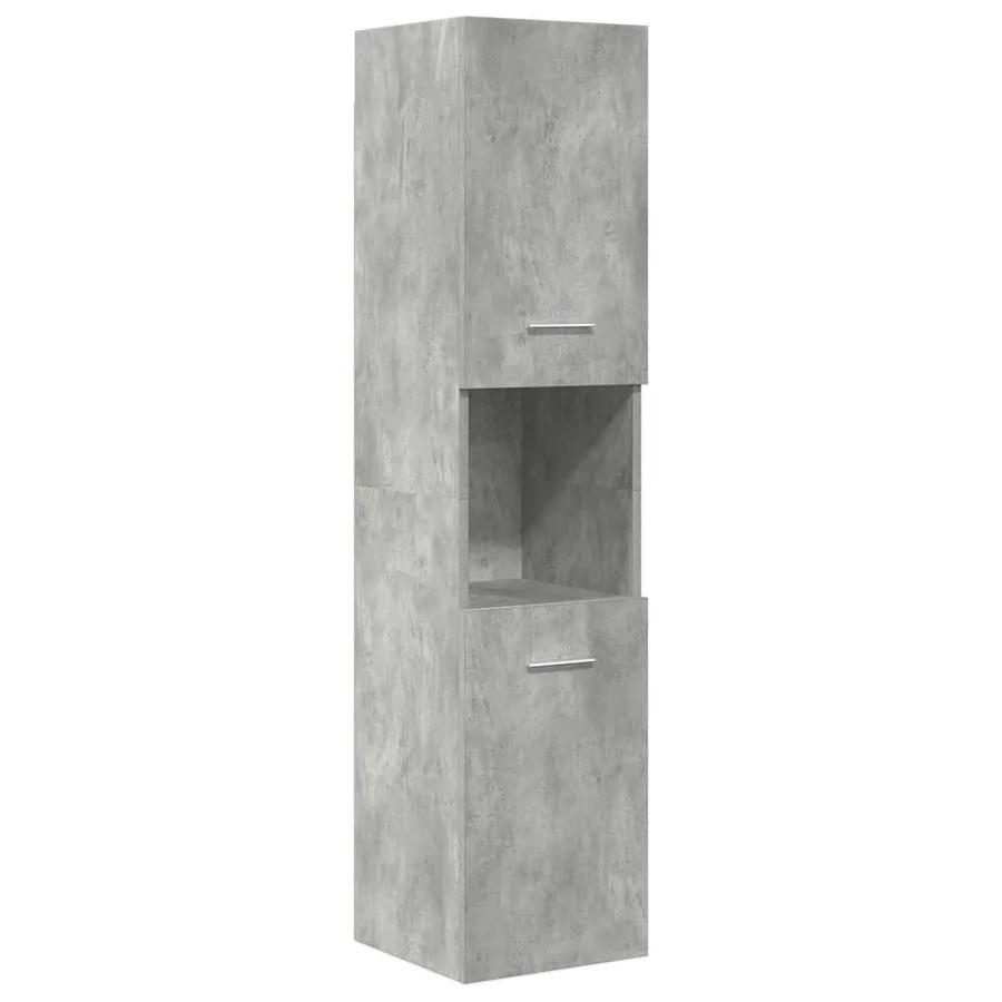 Ensemble de meubles de salle de bain 4 pcs gris béton - 5