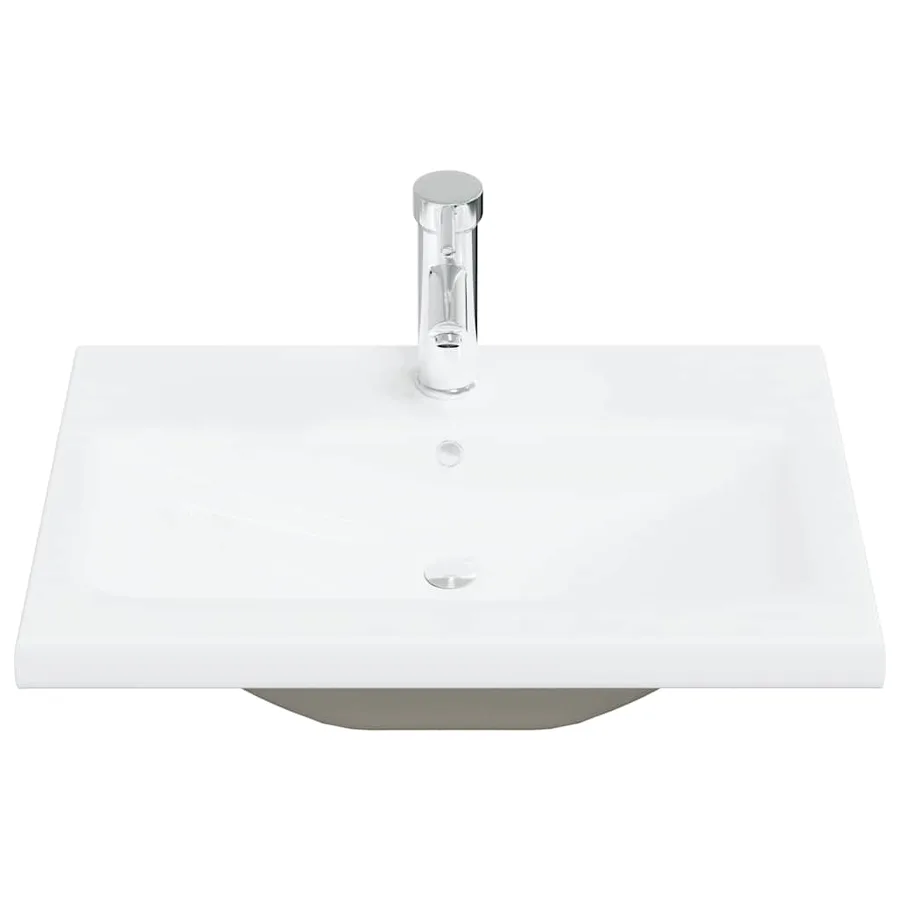 Ensemble de meubles de salle de bain 4 pcs gris béton - 7