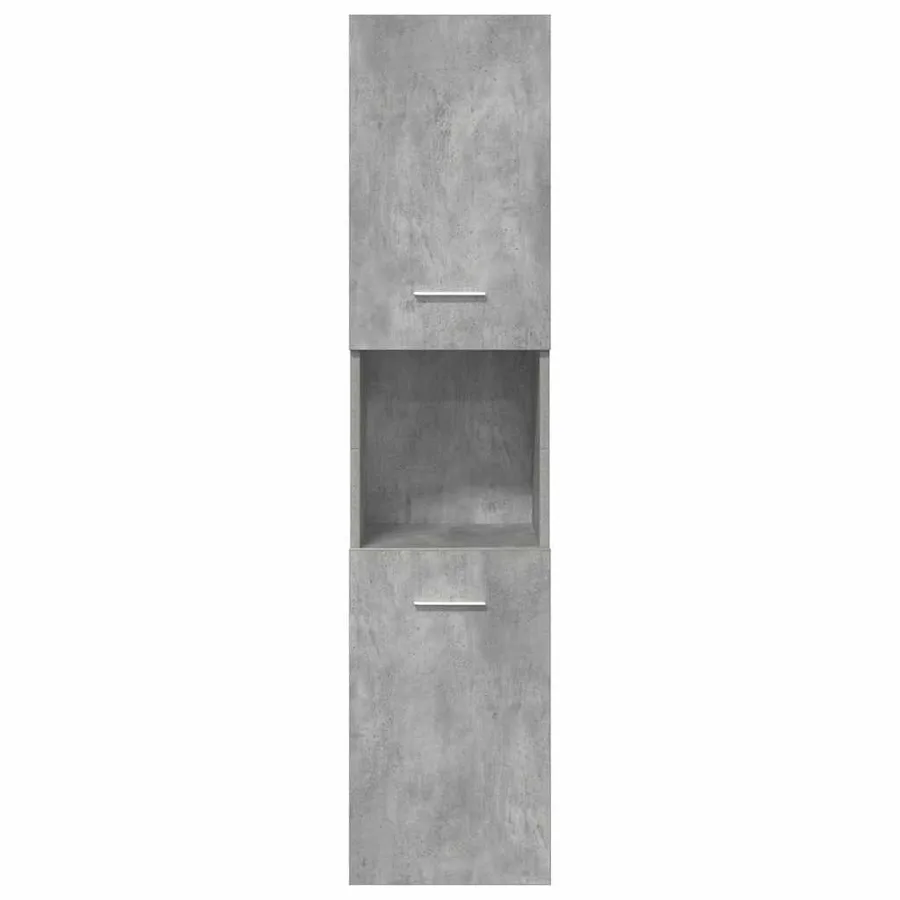 Ensemble de meubles de salle de bain 4 pcs gris béton - 8
