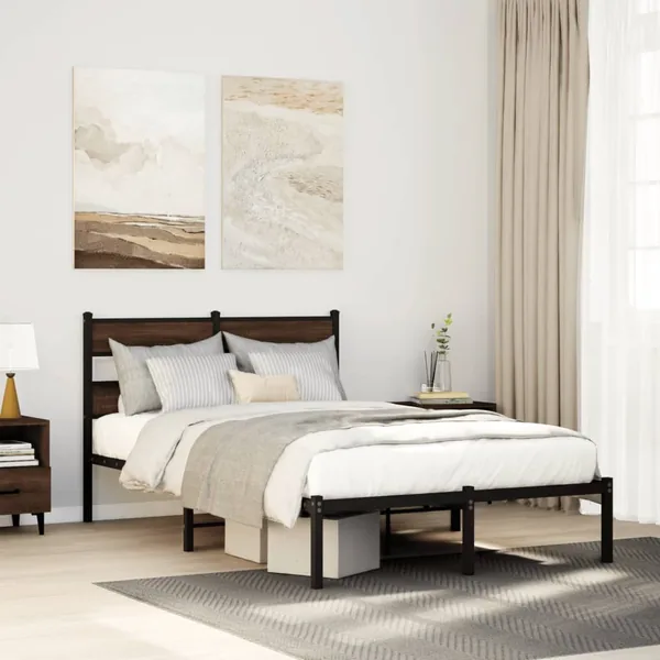 Cadre de lit sans matelas avec tête de lit 120x200 cm