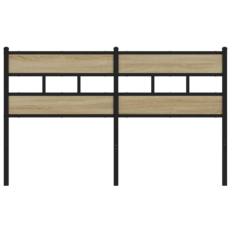 Tête de lit de remplacement chêne sonoma 140 cm fer et bois d’ingénierie - 3
