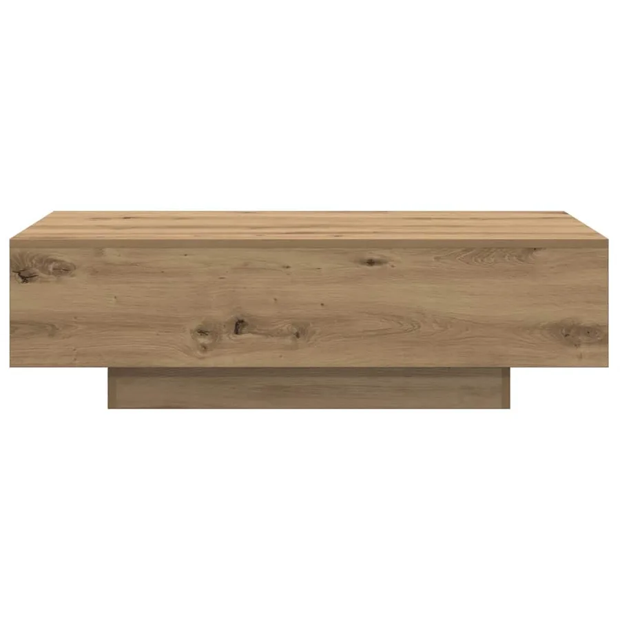 Table basse chêne artisanal 100x49,5x31 cm bois d'ingénierie - 4