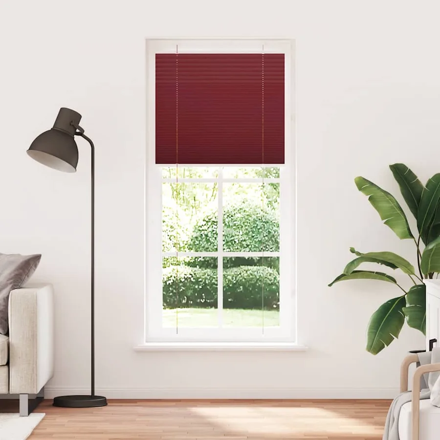 Store plissé rouge bordeaux 90x200 cm largeur du tissu 89,4 cm - 2