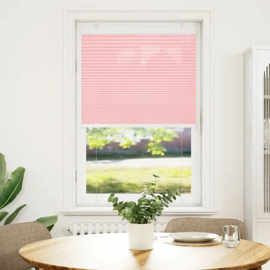 Store plissé rose 80x100 cm largeur du tissu 79,4 cm polyester - 2