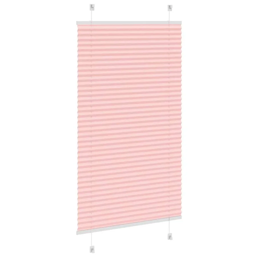 Store plissé rose 80x100 cm largeur du tissu 79,4 cm polyester - 4