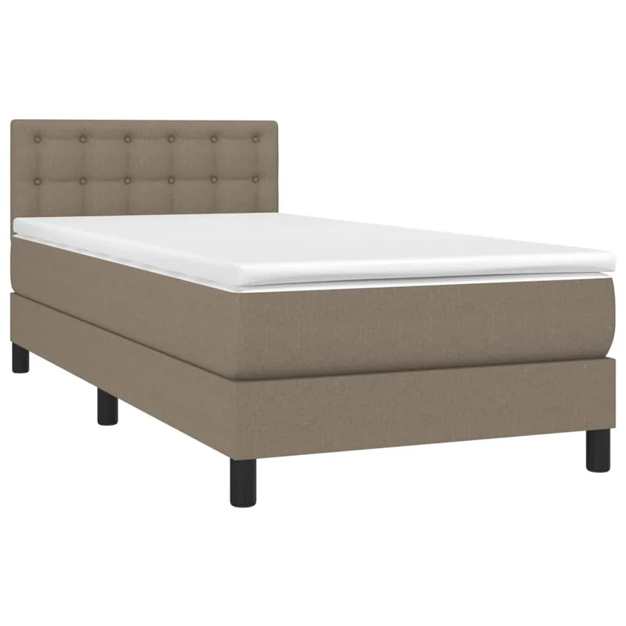Sommier à lattes de lit avec matelas Taupe 80x200 cm Tissu - 3